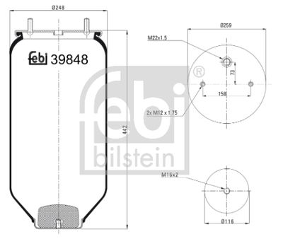Bellow, air suspension FEBI BILSTEIN 39848