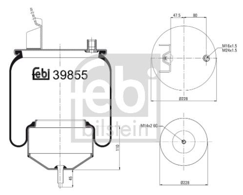 FEBI BILSTEIN 39855 Bellow, air suspension