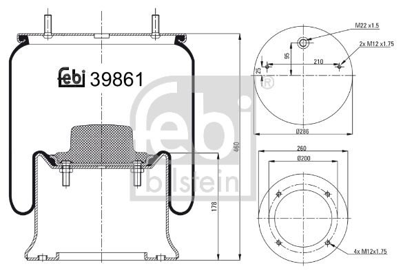 FEBI BILSTEIN 39861 Bellow, air suspension