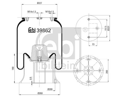 Bellow, air suspension FEBI BILSTEIN 39862
