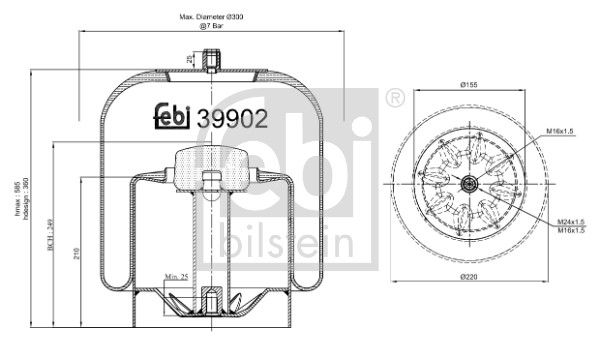 FEBI BILSTEIN 39902 Bellow, air suspension