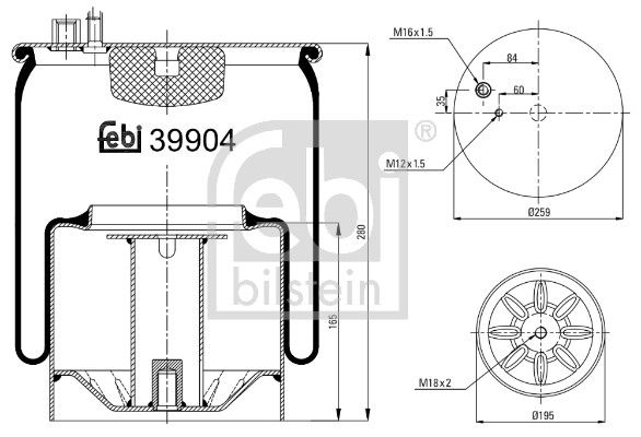 FEBI BILSTEIN 39904 Bellow, air suspension