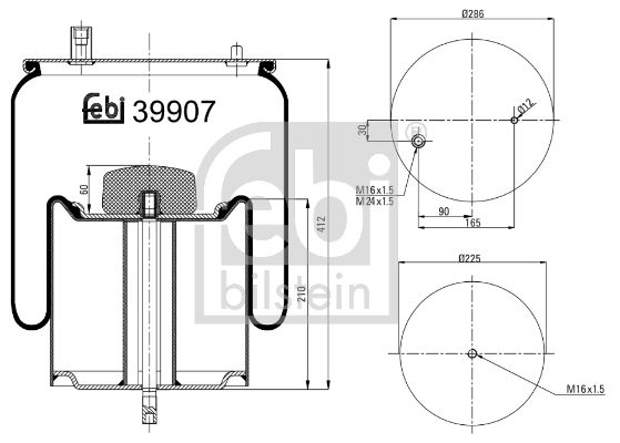 FEBI BILSTEIN 39907 Bellow, air suspension