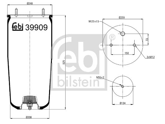 FEBI BILSTEIN 39909 Bellow, air suspension