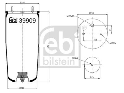 Bellow, air suspension FEBI BILSTEIN 39909