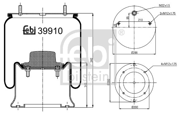 FEBI BILSTEIN 39910 Bellow, air suspension