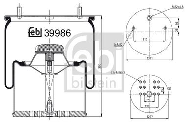 Bellow, air suspension FEBI BILSTEIN 39986