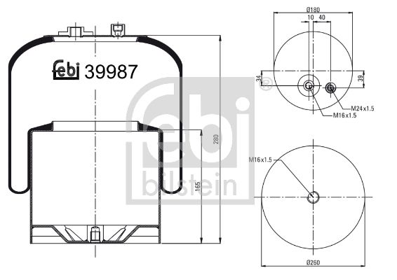 FEBI BILSTEIN 39987 Bellow, air suspension