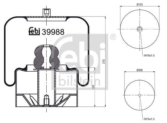 FEBI BILSTEIN 39988 Bellow, air suspension