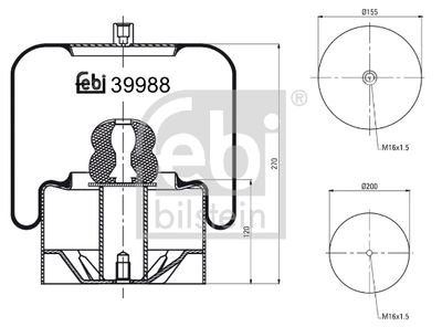 Bellow, air suspension FEBI BILSTEIN 39988