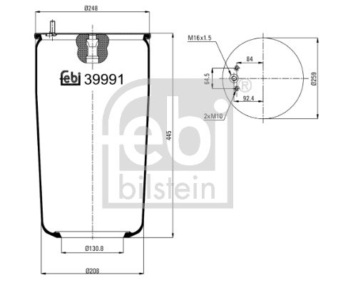 FEBI BILSTEIN 39991 Bellow, air suspension