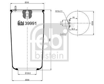 Bellow, air suspension FEBI BILSTEIN 39991