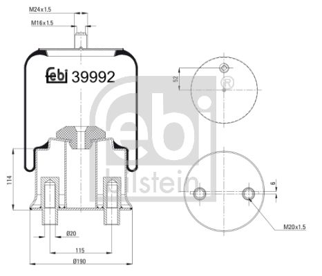 FEBI BILSTEIN 39992 Bellow, air suspension