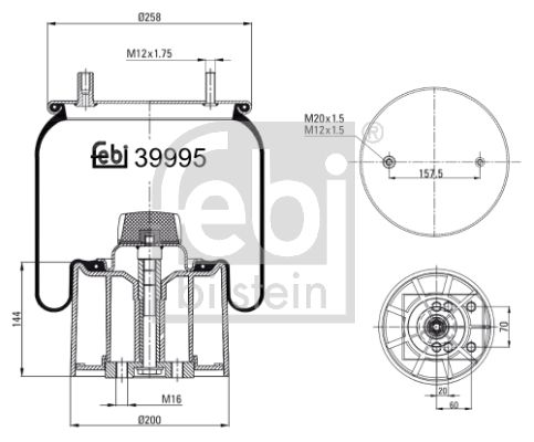 FEBI BILSTEIN 39995 Bellow, air suspension