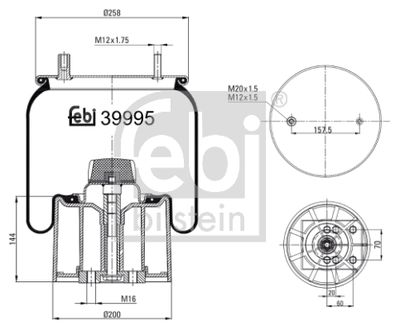 Bellow, air suspension FEBI BILSTEIN 39995