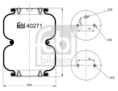 Bellow, air suspension FEBI BILSTEIN 40271