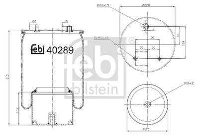 Bellow, air suspension FEBI BILSTEIN 40289