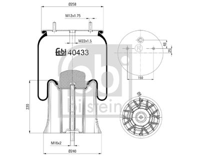Bellow, air suspension FEBI BILSTEIN 40433
