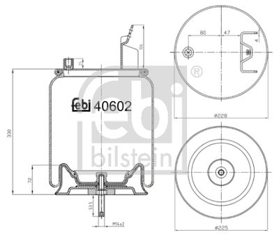 Bellow, air suspension FEBI BILSTEIN 40602