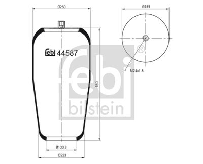 Bellow, air suspension FEBI BILSTEIN 44587
