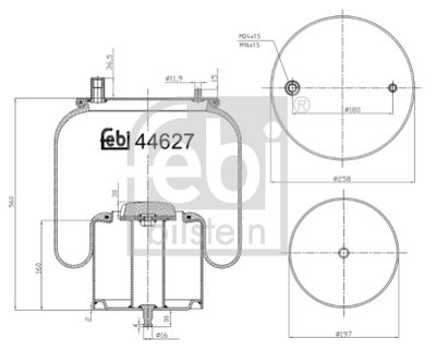 Bellow, air suspension FEBI BILSTEIN 44627