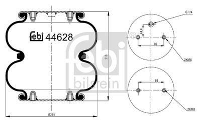 Bellow, air suspension FEBI BILSTEIN 44628