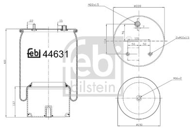 Bellow, air suspension FEBI BILSTEIN 44631