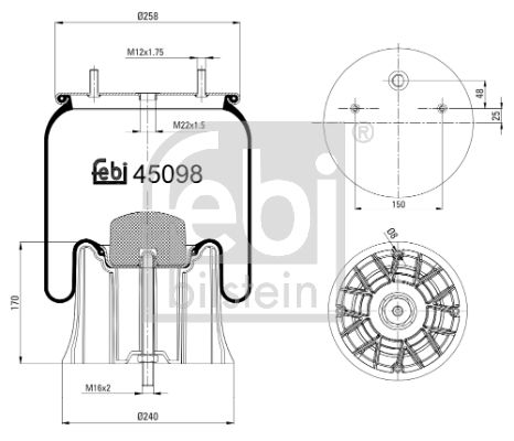 FEBI BILSTEIN 45098 Bellow, air suspension