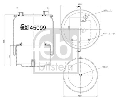 Bellow, air suspension FEBI BILSTEIN 45099