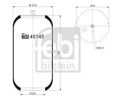 Bellow, air suspension FEBI BILSTEIN 45145