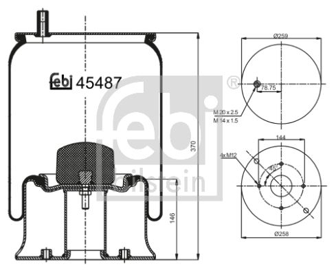 FEBI BILSTEIN 45487 Bellow, air suspension