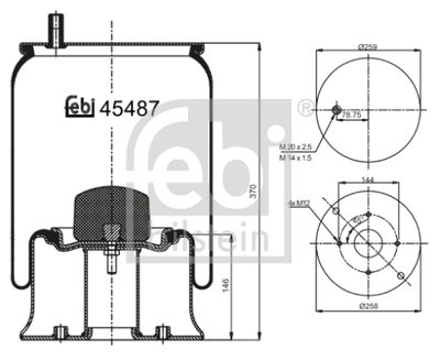 Bellow, air suspension FEBI BILSTEIN 45487