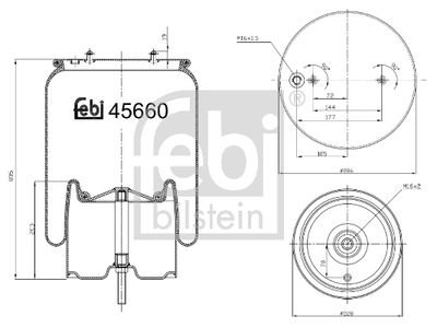 Bellow, air suspension FEBI BILSTEIN 45660