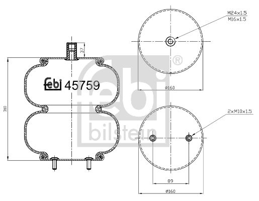 FEBI BILSTEIN 45759 Bellow, air suspension