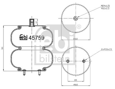 Bellow, air suspension FEBI BILSTEIN 45759