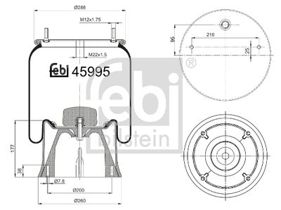 Bellow, air suspension FEBI BILSTEIN 45995