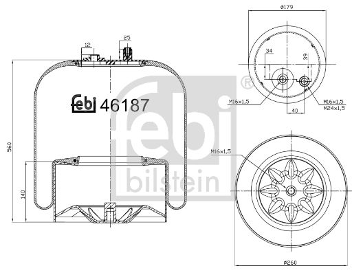 FEBI BILSTEIN 46187 Bellow, air suspension