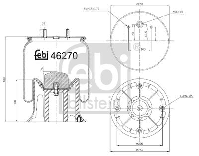 Bellow, air suspension FEBI BILSTEIN 46270