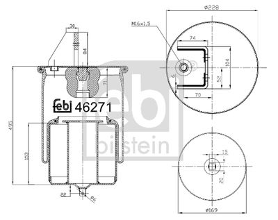 Bellow, air suspension FEBI BILSTEIN 46271