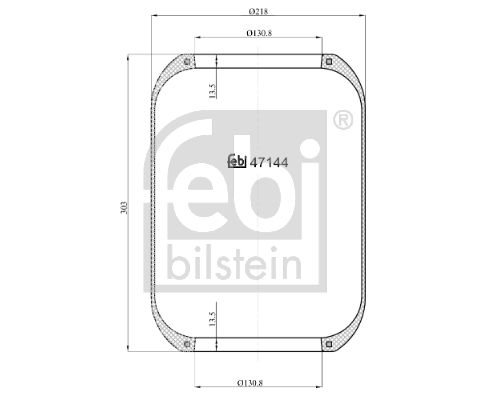 FEBI BILSTEIN 47144 Bellow, air suspension