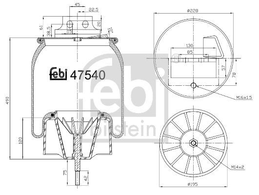 FEBI BILSTEIN 47540 Bellow, air suspension