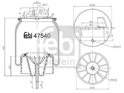 Bellow, air suspension FEBI BILSTEIN 47540