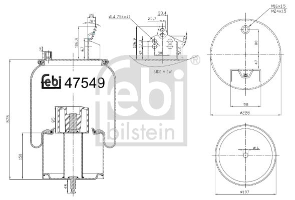 FEBI BILSTEIN 47549 Bellow, air suspension