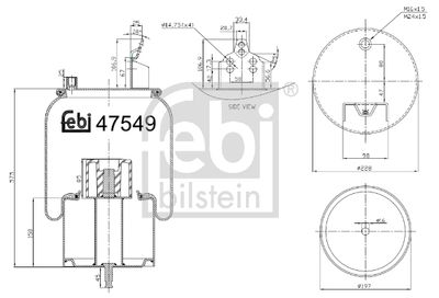 Bellow, air suspension FEBI BILSTEIN 47549