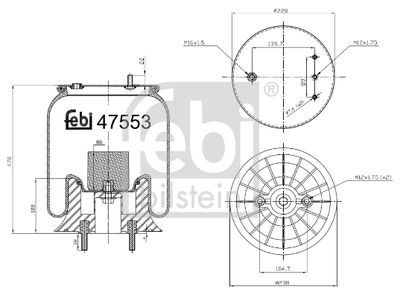 Bellow, air suspension FEBI BILSTEIN 47553