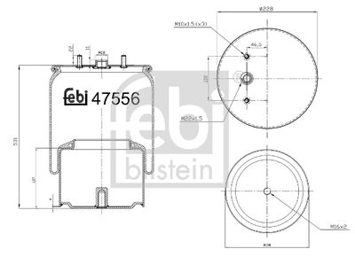 Bellow, air suspension FEBI BILSTEIN 47556