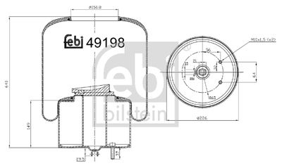 Bellow, air suspension FEBI BILSTEIN 49198