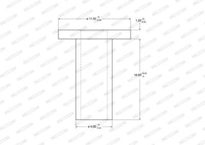 Rivet, drum brake lining FERODO 93049
