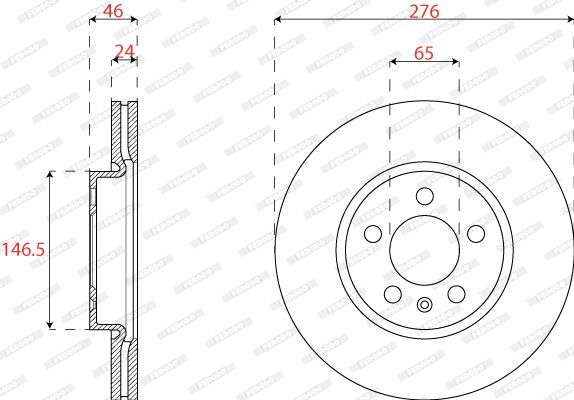 FERODO DDF2664C Brake Disc