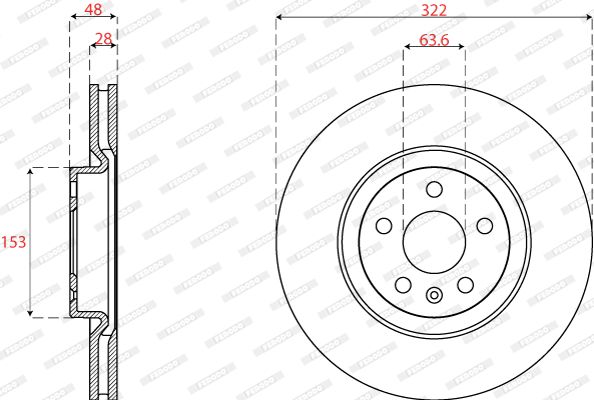 FERODO DDF2693C Brake Disc